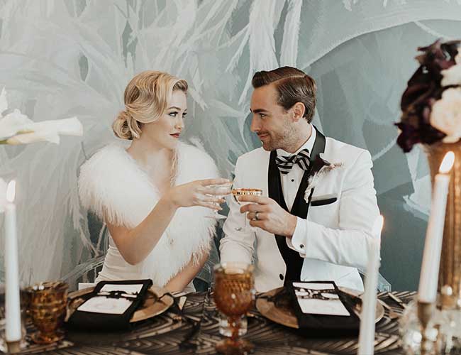 Great Gatsby Themed Wedding Featured on Inspired by This