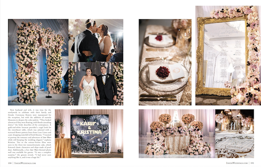  Blush Four Seasons Wedding Featured in Inside Weddings