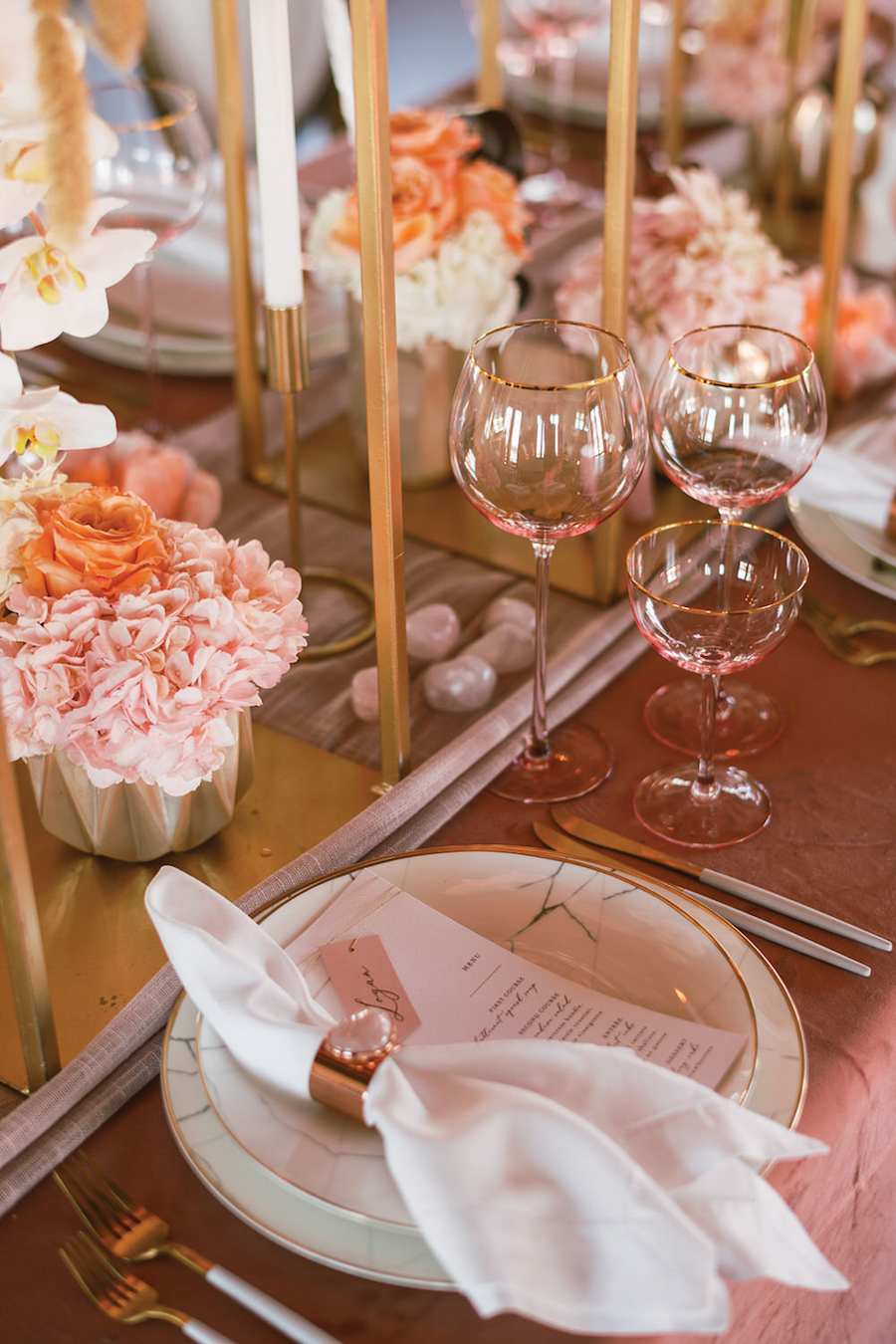 Rose Quartz Wedding Inspiration Featured on California Wedding Day