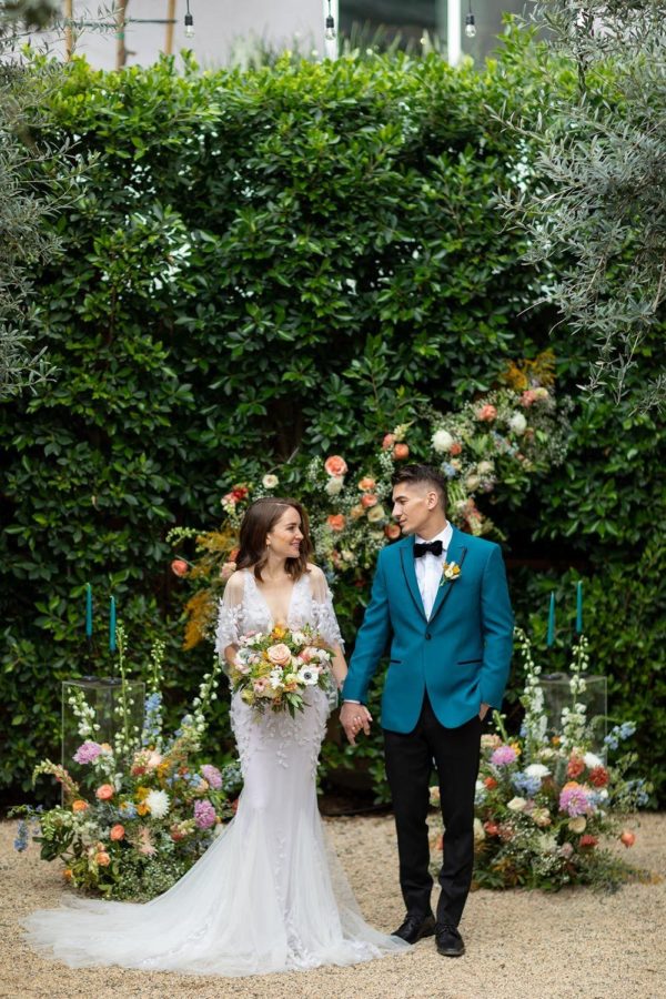 Mid-Century Garden Wedding Inspiration in Downtown Los Angeles – Luxe Linen