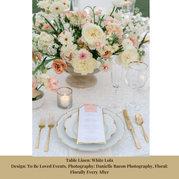White Lola Table Linen