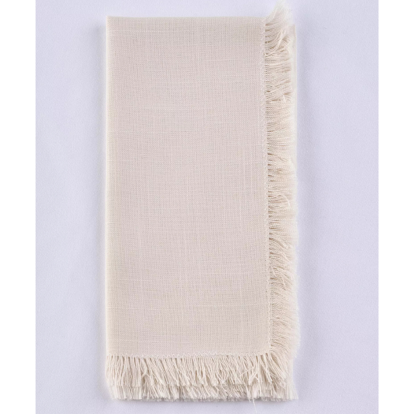 Ivory Fringe Napkin