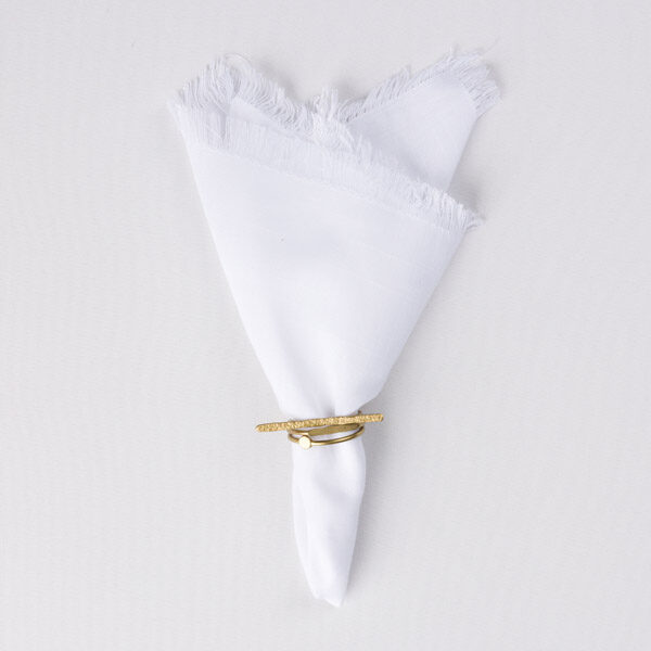 White Fringe Napkin
