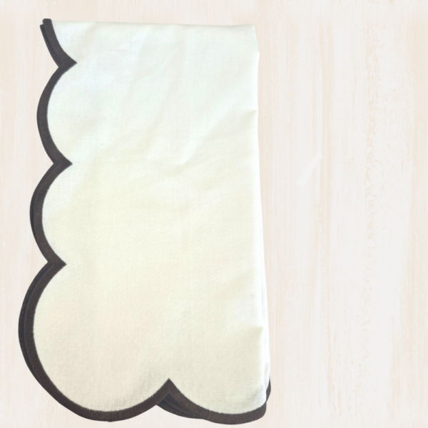 Espresso Scallop Edge Napkin
