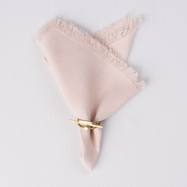 Blush Pink Fringe Napkin