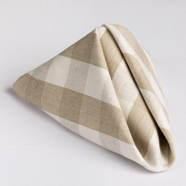 Taupe Checkers Napkin